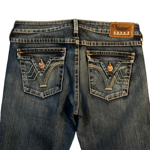 PRVCY Malibu Hills Bootcut Jeans Womens 31 Blue Y2K Low Rise W50-2703T5 Flare - Picture 4 of 10